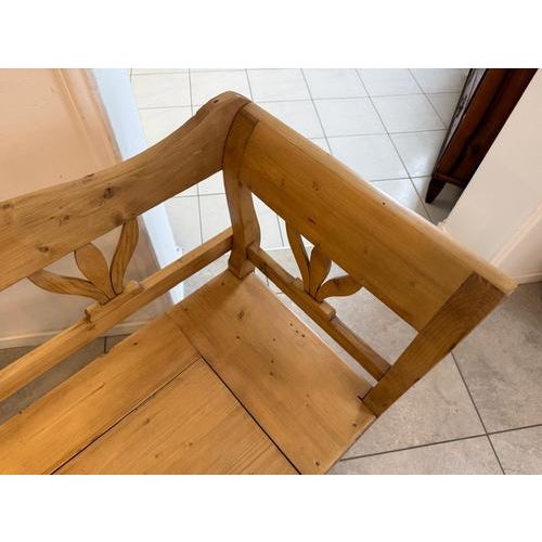 Wax Farmhouse Chest Bench in Wood For Sale - Image 7 of 13