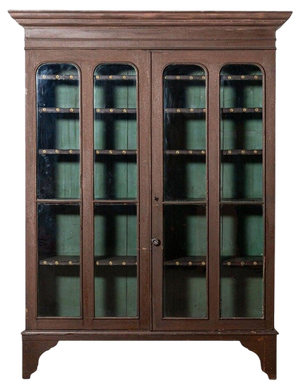 Large Georgian Painted Pine Country House Larder Cabinet, 1820s