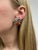 Modern 1960s Pair of Diamond, Gemstone and Enamel Flower Earrings For Sale - Image 3 of 4