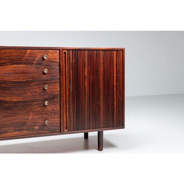 Scandinavian Sideboard in Rosewood with Tambour Doors, Denmark, 1960 For Sale - Image 11 of 18