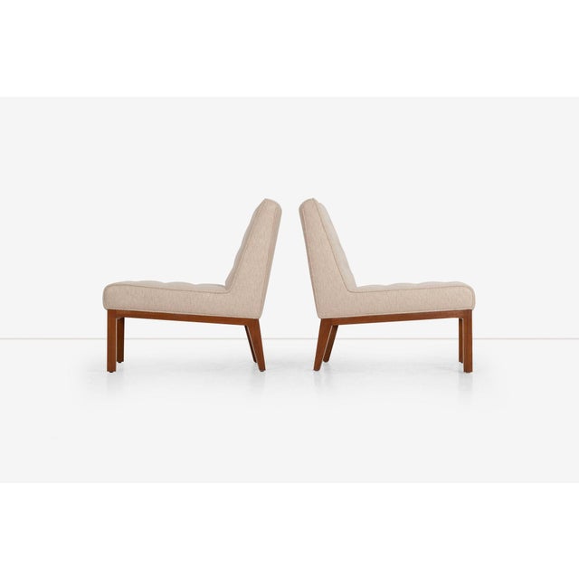 Edward Wormley for Dunbar Pair of Slipper Chairs 1950s For Sale In Chicago - Image 6 of 12