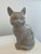 Dove Gray 1980s Gray Stoneware Cat Cookie Jar, For Sale - Image 8 of 9