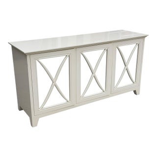 Art Deco Nancy Corzine Lombard Mirrored Credenza Dresser For Sale