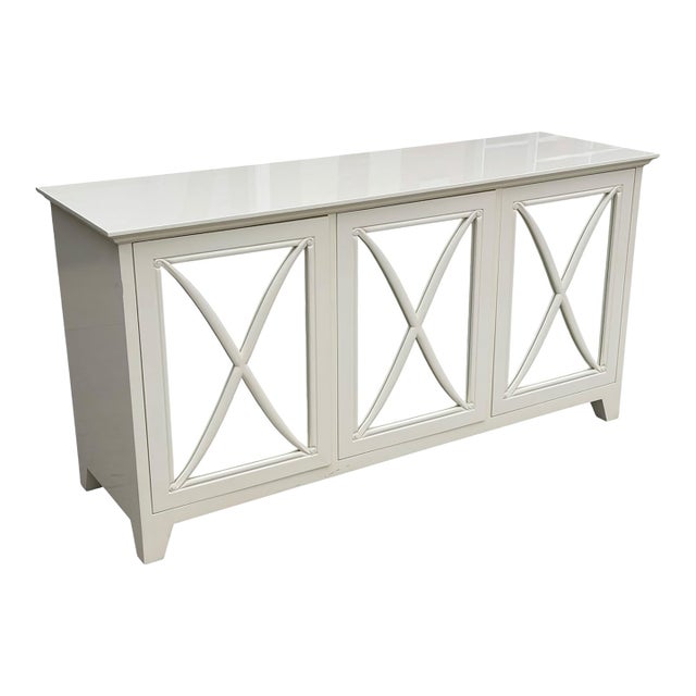 Art Deco Nancy Corzine Lombard Mirrored Credenza Dresser For Sale