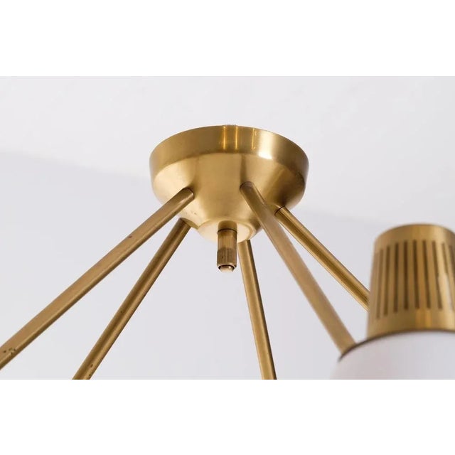 1950s Brass Ceiling Lamp attributed to Hans Bergström, Sweden, 1950s For Sale - Image 5 of 8
