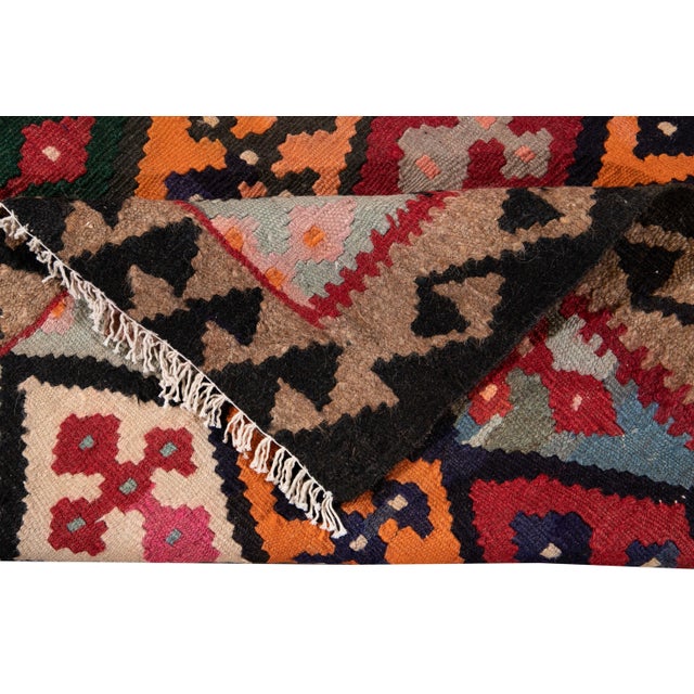 Traditional Mid-20th Century Vintage Kilim Runner Rug 3' 7" X 11' 4''. For Sale - Image 3 of 13