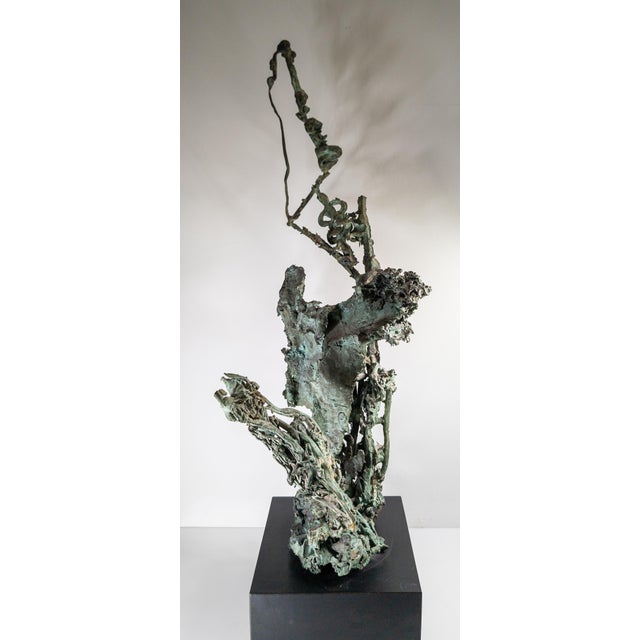 Mid-Century Modernist Abstract Brutalist Verdigris Copper Sculpture Mold of Ant Hill Colony For Sale - Image 9 of 16