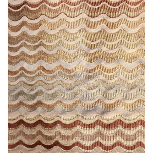 Sample - The House of Scalamandré New Wave Fabric, Glacial For Sale
