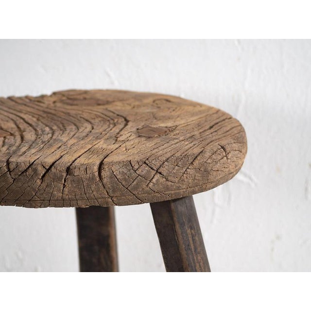 Vintage Primitive Stool, 1920 For Sale - Image 6 of 9