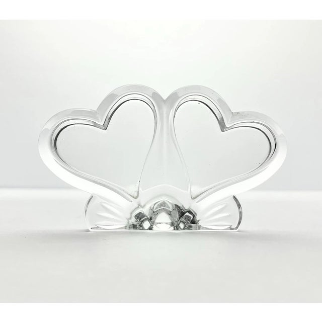 Waterford (Marquis) “Sweet Memories” Crystal Double Heart Mini Picture Frame 3” Good condition. No chips, cracks, or...