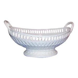 Antique 19th Century Wedgwood Creamware Chestnut Basket