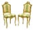 Late 20th Century Vintage French Louis XV Style Gold Giltwood Carved Boudoir Side Chairs - A Pair For Sale