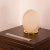 Italian Glass Lamp in Cream-Colored Murano Glass with Filigree and Brass Base, in Flawless conditions. Designed 1970 to...