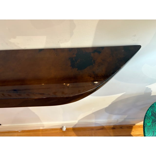 1980s Lacquered Goatskin Console Table Designed by Enrique Garcel For Sale - Image 10 of 12
