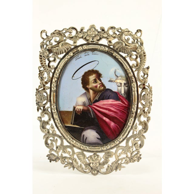 A GORGEOUS and RARE early Russian Orthodox Plaque or icon Highest quality enamel work with exquisite detail Unusual and...