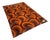 Dutch Pure Wool Throw Blanket in Orange and Brown Swirl from Aabe, 1970s For Sale