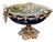 1960s French Porcelain Centerpiece Bowl Cobalt Blue with Gilt Bronze Mounts For Sale