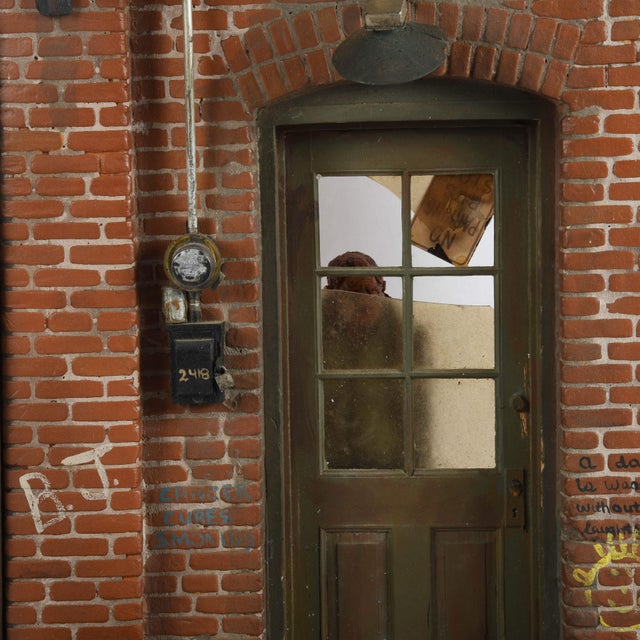 Late 20th Century Michael Garman Cityscape “Joe’s Bar and Grill” Sculpture, Urban Street Scene, Late 20th Century For Sale - Image 5 of 8