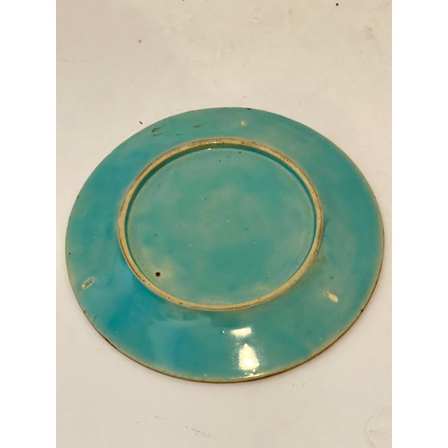 Majolica Butter Dish Set Attributed to Minton 19Th. C. For Sale - Image 11 of 12