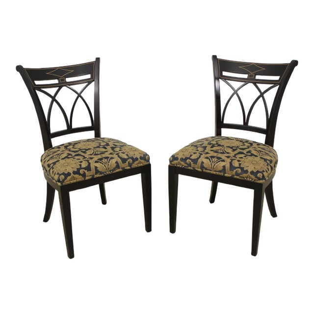 Pair John Widdicomb Stickley Regency Side Chairs For Sale