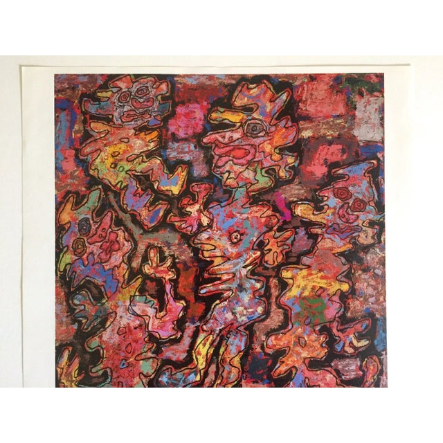 This Jean Dubuffet vintage 1999 Abstract offset lithograph calendar print " Propitious Moment " 1962, is a very special...