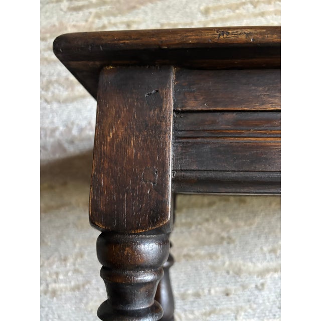 English Oak Joint Stool, 19th Century For Sale - Image 11 of 11