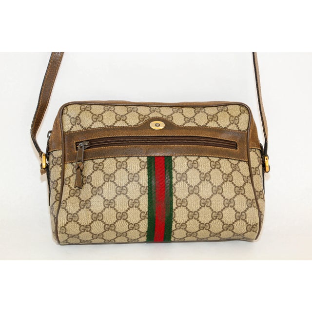 Mid 20th Century Vintage GUCCI Monogram Ophidia Web GG Supreme Shoulder Crossbody Bag For Sale - Image 5 of 11