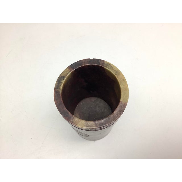 Gorgeous Carved Chinese Soapstone Brush Pot For Sale In New York - Image 6 of 6