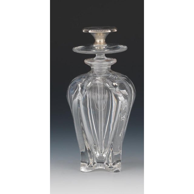 Art Nouveau Art Deco Crystal Vanity Perfume Bottle with Sterling Top 'Warly' 20th Century For Sale - Image 3 of 8