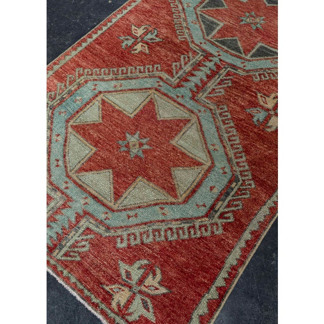 Contemporary Turkish Anatolian Runner Rug 3'5" x 10'11" For Sale - Image 3 of 4