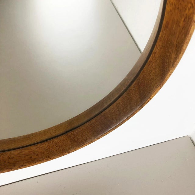 Germany Crystal Glass and Oakwood Mirror, 1960s For Sale - Image 9 of 18