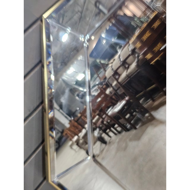 Modern Late 20th Century La Barge Large Beveled Oblong Octagonal Mirrors For Sale - Image 3 of 8