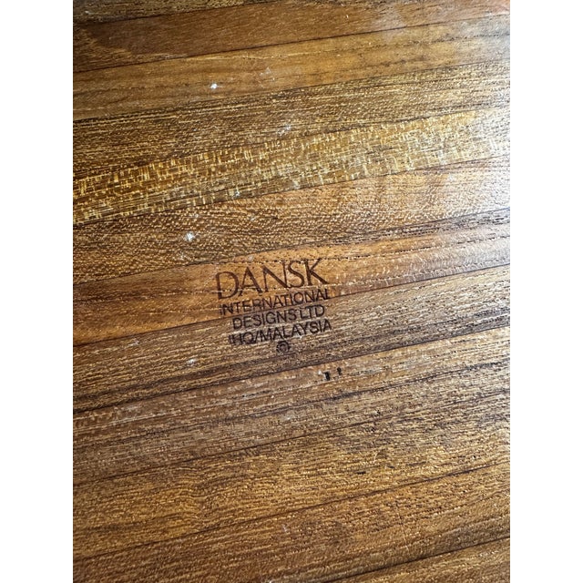 Mid 20th Century Dansk Teak Wood Bowl Mid Century Modern Malaysia Sculptural Serving Bowl 12' For Sale - Image 10 of 10