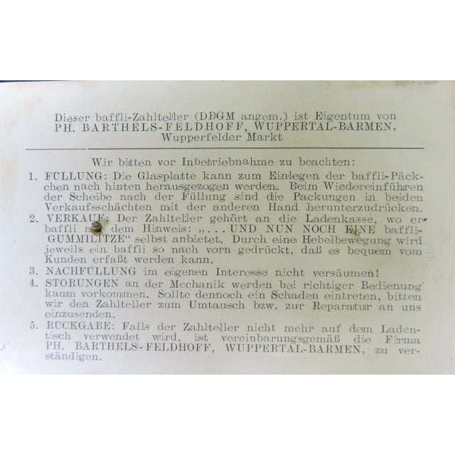 Bakelite Baffli Gummilitze Advertising Counter Plate, 1950s For Sale - Image 15 of 16