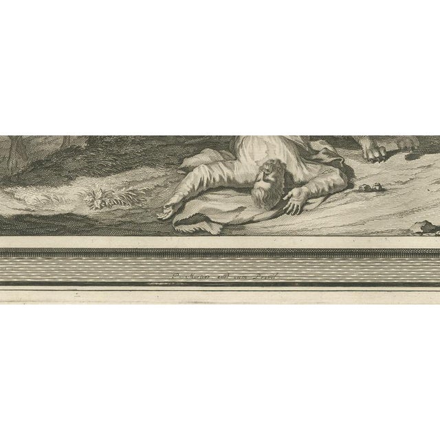 18th Century Pieter Mortier, Prophecy at Bethel and the Prophet Slain by a Lion, Pieter 1700, Engraving For Sale - Image 5 of 12