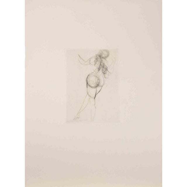 Etching and drypoint realized to illustrate Pierre Ronsard's "Les Amours de Cassandre". Published by Argillet, Paris, in...