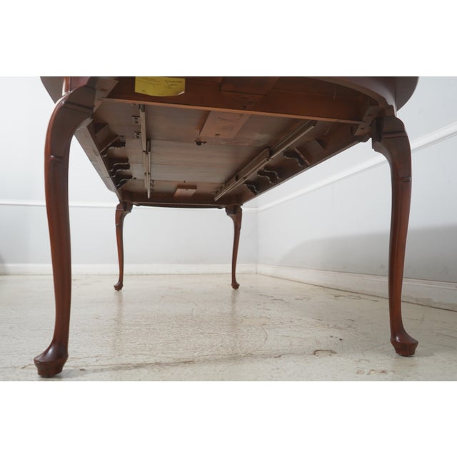 1990s Henkel Harris Model 2205 Cherry Dining Room Table For Sale - Image 16 of 18