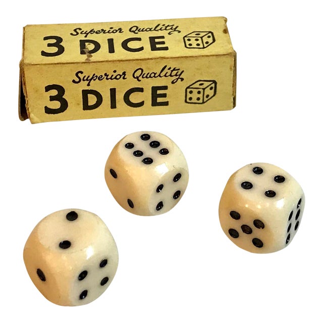 Vintage Bakelite Dice Set of 3 Chairish