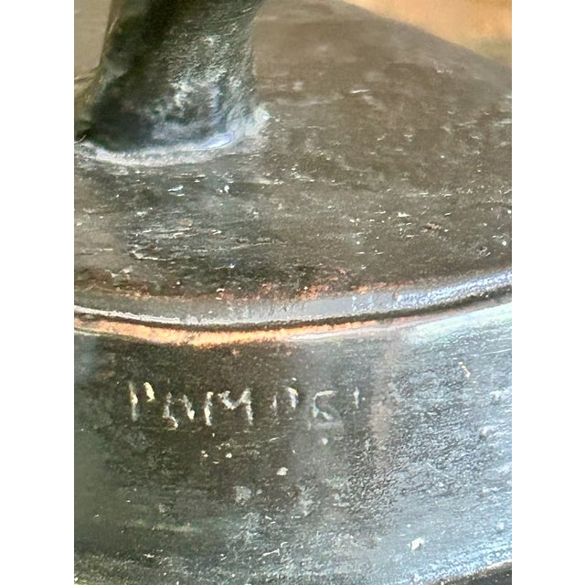Figurative Antique Pompeian Bronze-Clad Danseuse Aux Aras Sculpture For Sale - Image 3 of 5