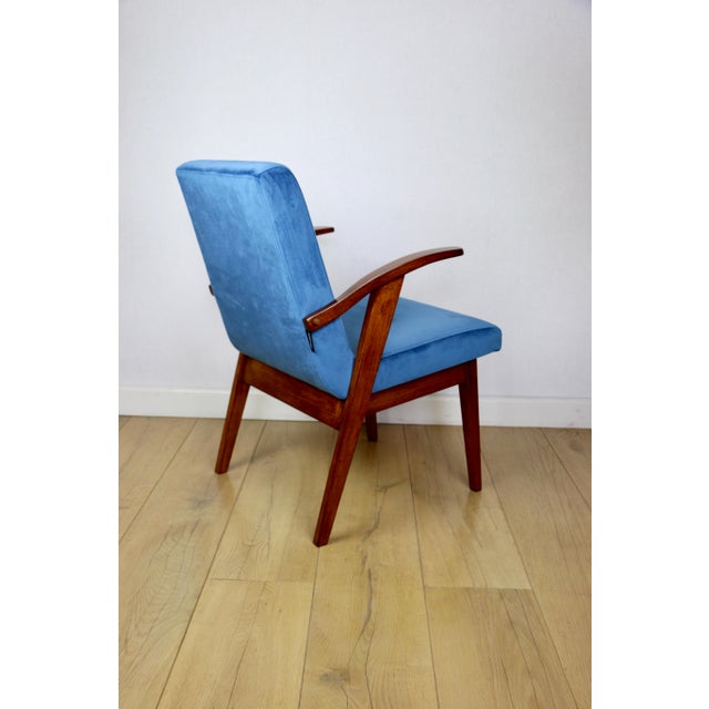 Vintage armchair from the 1970s design by polish designer Mieczyslaw Puchala, completely restored - new upholstery in...