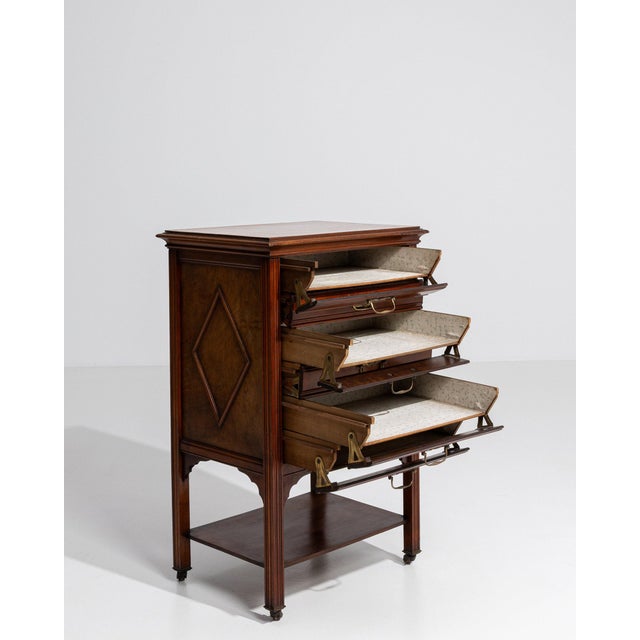 Traditional 19th Century France Edwardian Brown Wood Storage Cabinets & Cupboards For Sale - Image 3 of 10