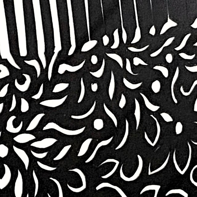 1990s 1990s Black and White Paper Scherenschnitte Art With Horse, Trees, and Moon by Expert Swiss Paper Cutting Artist Bruno Weber For Sale - Image 5 of 6