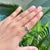 Art Deco High Quality Zambian Emerald Halo Diamond Ring Size 5 in 14k Gold For Sale - Image 11 of 17