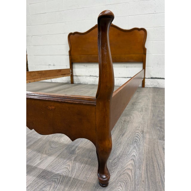 Late 20th Century Vintage Full Size French Provincial or Rococo Revival Style Bed For Sale - Image 5 of 10