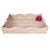 Boho Chic Artifacts Rattan Scallop Collection Rectangular Tray in White Wash - 22" For Sale - Image 3 of 6