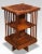 Wood Mahogany Inlaid Revolving Bookcase, 1890s For Sale - Image 7 of 8
