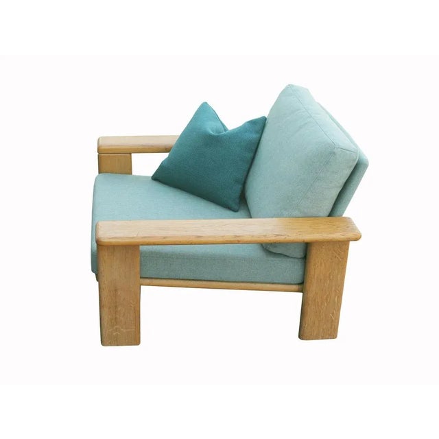 Set of Oak Armchair with Ottoman, 1970s For Sale - Image 9 of 13