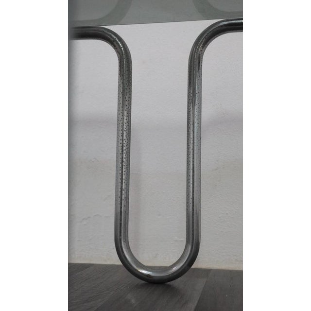 Coffee Table in Chromed Tubular Steel and Smoked Glass by Ezio Didone, 1970s For Sale - Image 10 of 13
