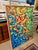 Large Colorful Abstract Painting on Canvas – Textured Palette Knife Contemporary Art – Framed 36 X 48 For Sale - Image 4 of 9