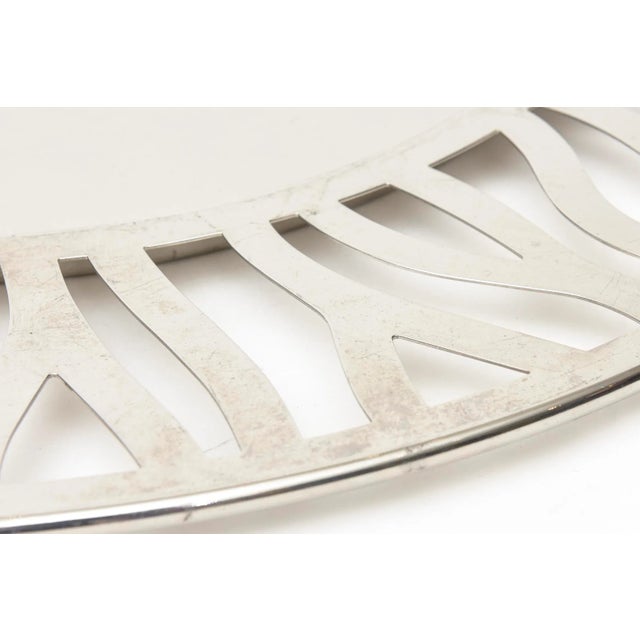1980s Vintage Alessi Stainless Steel Serving Tray 1980's For Sale - Image 5 of 11
